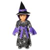 Spider Web Silver Printed Witch 18" Doll Costume