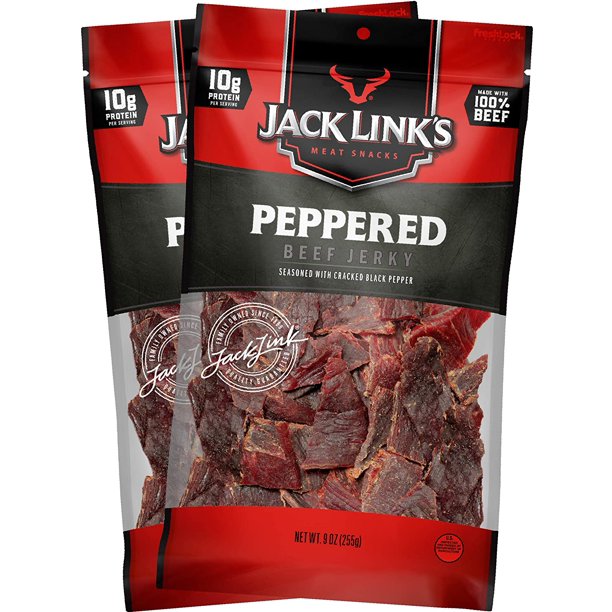 Jack Link’s Beef Jerky, Peppered, (2) 9 oz. Bags Flavorful Everyday