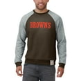 thumbnail image 4 of Men's Darius Rucker Collection by Fanatics Brown/Heather Gray Cleveland Browns Colorblock Pullover Sweatshirt, 4 of 4