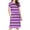 Purple 438, variant on Henpk Summer Dresses for Women Striped T Shirt Dress Casual Midi Dress Short Sleeve Sundress with Pockets Round Neck Dress With Adjustable Waist Medium Length Short Sleeve Dress With Pockets Blue XXL