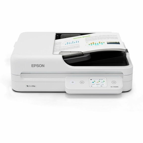 Epson DS-1760WN Flatbed/ADF Scanner, 1200 dpi Optical