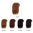 thumbnail image 2 of stanreset Embouts de Cheveux Base en Soie Embout Pinces en Cheveux Humains Embouts Postiches Supérieurs pour Femmes Couvre-Cheveux Clairsemés No.4, 2 of 6