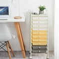 thumbnail image 5 of Vebreda 10 Drawer Rolling Storage Cart Organizer,Scrapbook Paper Office School,Yellow, 5 of 10