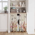 thumbnail image 6 of Beige Easter Tier Curtains 54 Inch Length, Spring Watercolor Vintage Tulip Flower Plant Cafe Short Curtains for Bathroom Over Sink, Small Kitchen Curtain Light Filtering Drapes 2 Panels 27.5"Wx54"L, 6 of 8