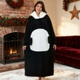 thumbnail image 3 of Oversized Wearable Animal Blanket Hoodie Cute Cozy Long Robe for Women and Men Perfect for Staying Warm and Comfortable at Home Ideal Gift for Animal Lovers and Cold Weather Relaxation, 3 of 6