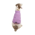 thumbnail image 3 of Oodles Purple Quilted Puffer Bubble Hem Fall Dog Jacket, Medium, 3 of 10
