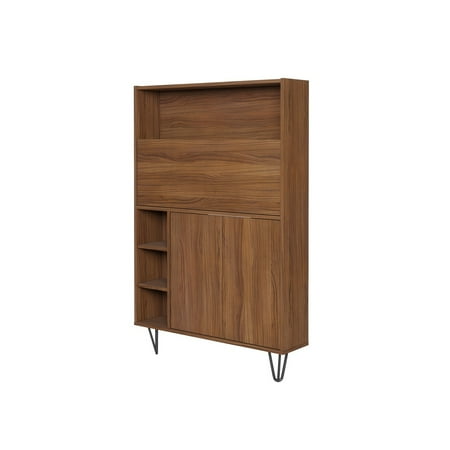UPC: 0687174973318 | Nexera 611031 Slim Secretary Desk  Walnut