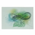 thumbnail image 1 of Salamander Cutting Board, Dark Grey Outline of a Lizard on Nature Tones Botanical Exotic Art, Decorative Tempered Glass Cutting and Serving Board, in 3 Sizes, by Ambesonne, 1 of 2