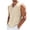 Khaki-33, variant on Men's Linen Sleeveless V-Neck Tank Top, Casual Frayed Edge Muscle Summer Shirt Breathable