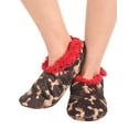 thumbnail image 3 of LazyOne Fuzzy Feet Slippers for Women, Cute Fleece-Lined House Slippers, Chocolate Moose, Non-Skid, 3 of 6