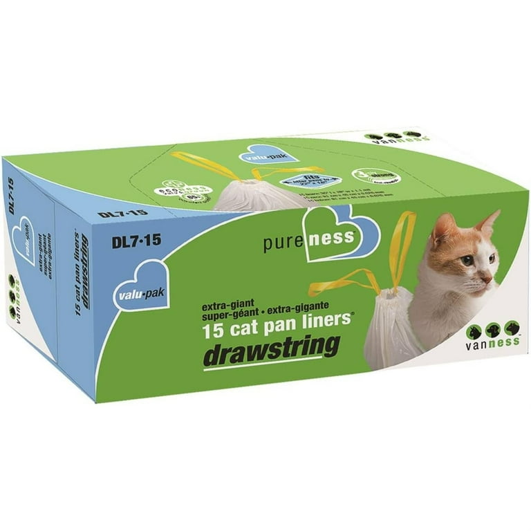 Van Ness Cat Litter Liners With Drawstring Extra Giant Bulk 90 count Walmart