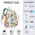 thumbnail image 6 of Cute Dinosaur Pattern Backpack for School,Cute School Bag,Schoolbag with Adjustable Shoulder Straps & Padded Back,13.4"x11"x4.7", 6 of 6
