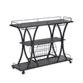 thumbnail image 5 of Sync Industrial Bar Cart  - Black & Gray, 5 of 13