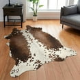 thumbnail image 5 of HOMORE Cowhide Rug, Cute Cow Print Rug for Living Room Faux Cow Hide Animal Print Carpet for Bedroom Office Table,4.6'x5.2',Brown, 5 of 7