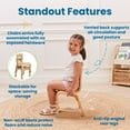 thumbnail image 4 of ECR4Kids Stackable Bentwood Chair, 10in Seat Height, Montessori Furniture, Natural, 2-Pack, 4 of 9
