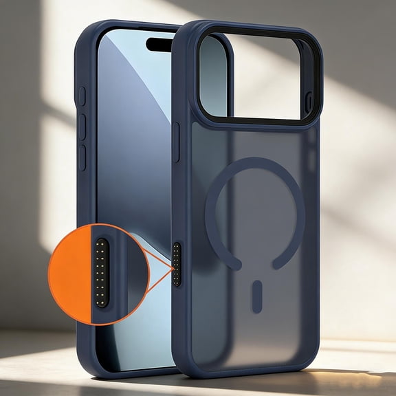 for iPhone 17 Pro Max Magnetic Case, Military-Grade Drop Protection, Compatible with Mag-Safe Charging, Slim Fit Lightweight Anti-Scratch Shockproof Phone Cover Case for iPhone 17 Pro Max, Blue