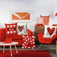 thumbnail image 6 of Valentines Day Pillow Covers 18x18, Red Love Heart Pillow Covers Decor for Home Couch Sofa, I Love You Valentine Pillows Decorative Throw Pillows Valentines Day Decorations Set of 4, 6 of 6