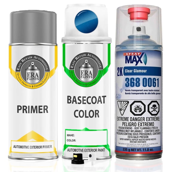 ERA Paints WA388A/GD1 - Blue Me Away Metallic for CADILLAC Exact Match Spray Paint Spray - Premium Kit w/ 2K SprayMax Clearcoat
