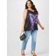 thumbnail image 4 of Top Fluida Estratificada de Talla Extra con Estampado de Mariposa Rosegal Camisetas sin mangas de talla grande, 4 of 5