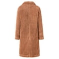 thumbnail image 4 of Innerwin Manteau en Polaire Duveteuse pour Femmes, Veste Mi-Longue à Col Rabattu, Caramel m, 4 of 7