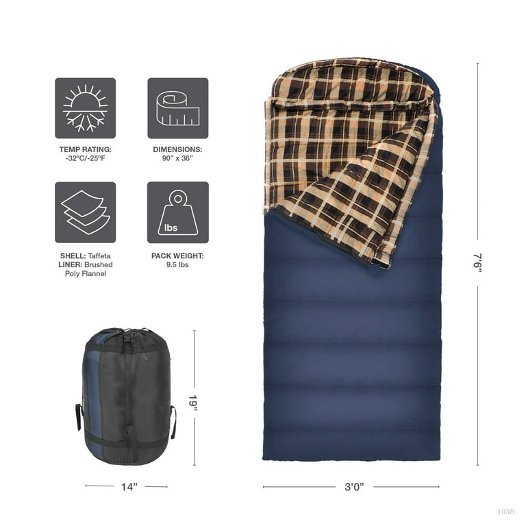 TETON Sports Celsius XL -25 Degree Sleeping Bag, Cold Weather