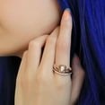 thumbnail image 5 of Rose Gold Womens Ring Anillo Para Mujer y Ninos Unisex Kids 316L Stainless Steel Ring Baku Clear, 5 of 5