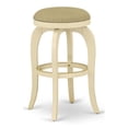 thumbnail image 2 of Home Square 30" Wood Swivel Backless Bar Stool in Linen White - Set of 3, 2 of 5