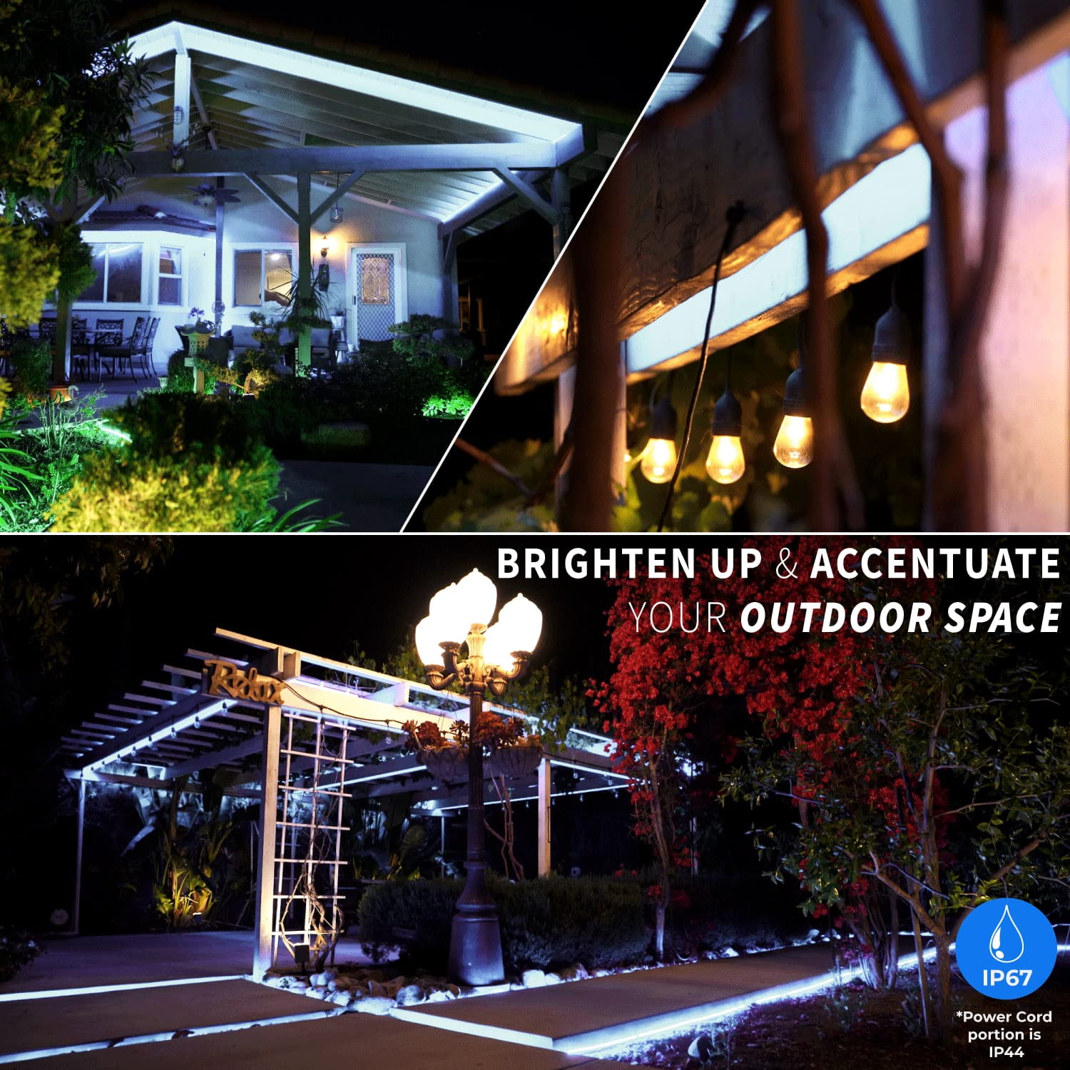 West Ivory (25' feet) COOL WHITE LED Rope Lights 2 Wire Accent Holiday Christmas Party Decoration Lighting (10', 25', 50' ft option)| ETL Certified