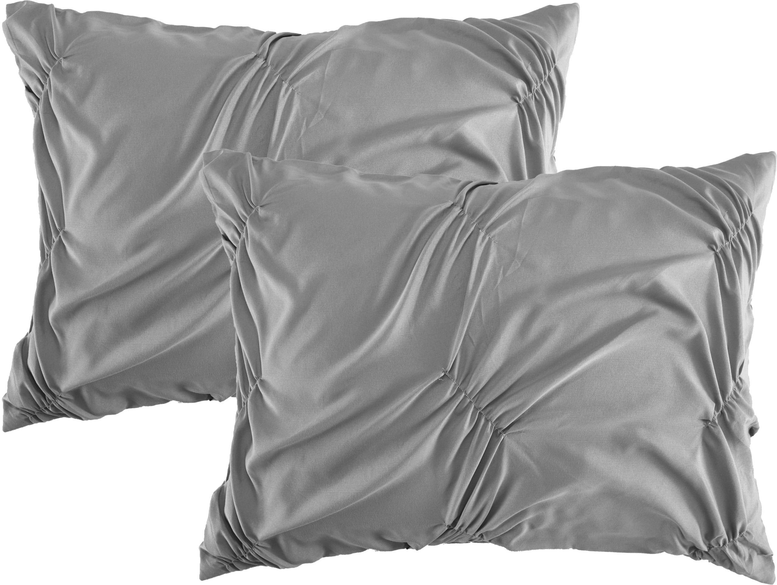 Lanco Annabelle Solid 7 Piece Comforter Set Grey, Bed Size King, Fill 100% Polyester