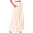 thumbnail image 2 of Llgiddwo Maxi Skirts for Women Fashion High Waisted Satin Skirt with Pocket Business Casual Work Office Long Skirts for Women, 2 of 5