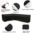 thumbnail image 4 of Outdoor Furniture Protector, Heavy Duty Couch Cover, Waterproof Outdoor Patio Sectional Cover, All Weather Protection for Deck, Lawn and Backyard, 100" L (on Each Side), Black, 4 of 5
