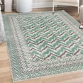 thumbnail image 1 of Ethnic Decorative Rug, Ikat Print of Abstract Waves Folk Themed Ornaments Modern Influences, Quality Carpet for Bedroom Dorm and Living Room, 6 Sizes, Sea Green, by Ambesonne, 1 of 1