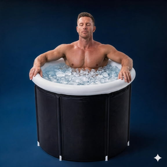Nygira Ice Bath Tub with Lid, Portable Foldable Cold Plunge Tub for Athletes Recovery & Adult, Large Capacity Indoor Outdoor Use, 105 Gallons