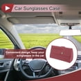 thumbnail image 2 of Estuche para Gafas de Sol para Coche Unique Bargains con Diseño Magnético, Estuche Universal para Parasoles de Coche, Ante/Metal Rojo 16.5x9.5cm 1 Pcs, 2 of 7