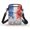 Watercolor Daisy & Lavender Floral Print with Red-White-Blue Gradient Background, variant on CHAQLIN Skateboard Cell Phone Purse, with Adjustable Strap Crossbody Bag, Multi-Purpose Small Purse for Travel and Daily Use