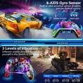 thumbnail image 4 of Wireless Controller compatible with Switch/OLED/Lite,ZRZLMVP Wireless Switch Pro Remote for PC/IOS/Android with Turbo Function,1200mAh,Starry Sky purple, 4 of 8