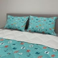 thumbnail image 2 of Beach Comforter & Sham Bedding Set, Starfish Swimsuit Anchor Sandals Sailboat Summer, 3 pcs Duvet Set Microfiber Filling Quilt, 5 Sizes, Sea Blue Multicolor, by Ambesonne, 2 of 4
