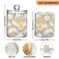 thumbnail image 5 of Yayeee 4 Pack Qtip Holder Bathroom Cotton Swab Canister with Lid Clear Dispenser Set, Purple Rainbow Clouds, 5 of 6