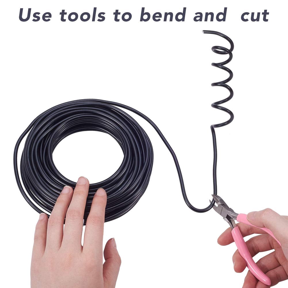 52 Feet 6 Gauge Aluminum Wire Black Craft Sculpting Bendable Wire for Bonsai Trees Floral Making Home Decors and Other Arts Crafts Making