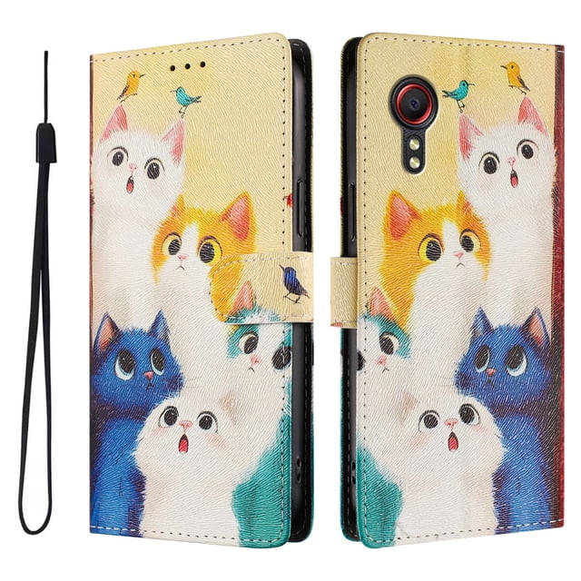 FOXDOCK Funda Tipo Cartera para Samsung Galaxy X Cover 5 con Soporte y Correa – Diseño de Patrones Lindos