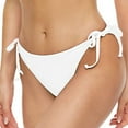 thumbnail image 3 of JIANJIA Swim Suits For Women 2025 Summer Solid Color Low Waist Sexy Side Tie Vintage Brazilian Bikini Briefs Thongs Swim Bottoms Holiday Wear,White,S, 3 of 6