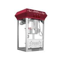 12 Ounce Kettle Stainless Steel Popcorn Machine Commercial Popcorn Maker with Tempered Glass,Warming Deck, 800W Countertop Popcorn Popper,Red