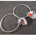 thumbnail image 3 of Playboy Hoop Earrings I Love Bunny Heart Charm Silver Platinum Plated Enamel y2k, 3 of 6