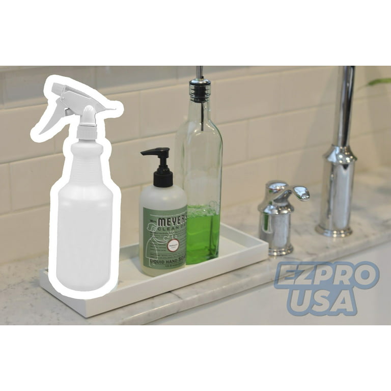 EZPRO USA Transparent Empty Spray Bottles 24oz 3 Pack | Industrial Sprayer  | Heavy-Duty Spray for Hair | Pet Grooming Cat Training | Auto Car