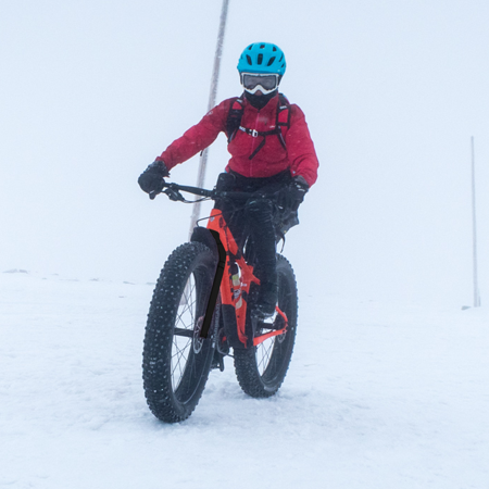 Glavbiku Adult 24 in Fat Tire Mountain Bike with 7 Speeds,High-Carbon Steel Frame Bicycle,Orange