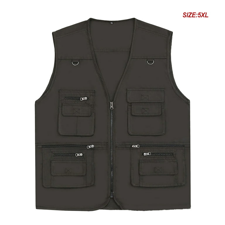Linyer Zip Vest Quick-Dry Skin Friendly Washable Waistcoat Thin