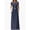 Polka Dot, variant on Mengpipi Women's Maxi Dresses Short Sleeve Long Casual Dresses Loose Plain with Pockets, Navy Blue-L(US 12-14)