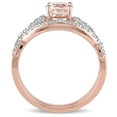 thumbnail image 5 of Everly Women's Morganite 10k Rose Gold Bridal Set, 5 of 9
