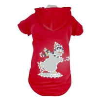 Pet Life ® LED Lighting Holiday Snowman Hooded dog Costume Sweater w/ Included Batteries