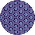 thumbnail image 1 of Ahgly Company Machine Washable Indoor Round Transitional Light Slate Blue Area Rugs, 6' Round, 1 of 7